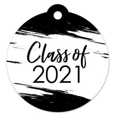 Big Dot of Happiness Black and White Grad - Best is Yet to Come - Black and White 2021 Graduation Party Favor Gift Tags (Set of 20)