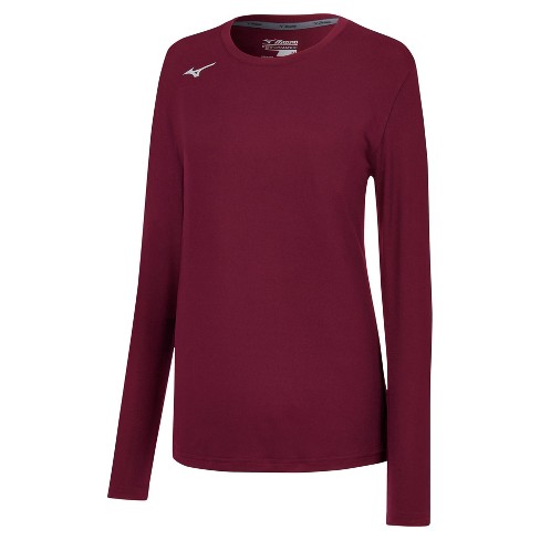 Mizuno Women's Long Sleeve Attack Tee Womens Size Medium In Color Cardinal  (1212)