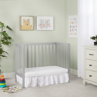 Cool Grey Pinewood 4-in-1 Convertible Mini Crib