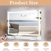 VANITII Hollywood Makeup Vanity Mirror With Led Strip Lights Remote Control Camera Self-timer Wall Mount White - 4 of 4