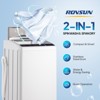 ROVSUN 25LBS Portable Washing Machine, Full-Automatic Electric Laundry Machine with Stainless Steel Drum, 110V Compact Washer with Drain Pump - 2 of 4