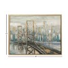 Traditional Polystone City Framed Wall Art Light Brown - Olivia & May: Canvas Artwork, Horizontal Layout - 3 of 4