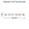 Vienna Full Spectrum Cesenna Modern Wall Light Chrome Hardwire 55" 6-Light Fixture Clear Crystal for Bedroom Bathroom Vanity Reading Living Room House - 4 of 4