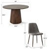 5-Piece Dining Set for 4 ,Walnut Wood 46" Round Dining Table with Armless Dining Chairs for Dining Room,Living Room-Tanpinhause - 3 of 4