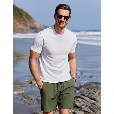 COOFANDY Mens Swim Trunks with Compression Liner Quick Dry 7 Inch Bathing Suit Beach Short with Zipper Pockets Dark Gray XL — фото 2