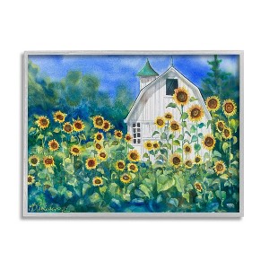 Stupell Industries Tall Sunflowers Country Barn Framed Giclee Art - 1 of 4