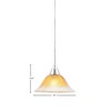 Toltec Lighting Any 1 - Light Pendant in  Chrome with 10" Gold Champagne Crystal  Shade - 2 of 2