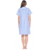 Casual Nights Women's Snap front House Dress Short Sleeve Woven Duster Housecoat Lounger Robe - 4 of 4