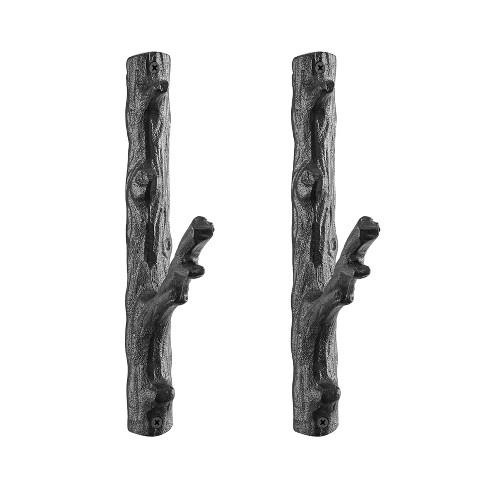 Danya B Brown Cast Iron Tree Branch Wall Mount Coat Hooks (Set of 2) - image 1 of 4