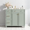 Mshliw 36" Bathroom Vanity with Ceramic Sink, Soft Close Doors, Double-Layer Drawers, Adjustable Shelf, Modern Storage Cabinet - 4 of 4