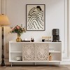 Mid Century Modern Storage Cabinet with Carved Sliding Doors,58.6'' Sideboard for Living Room,Dining Room,Entryway-Baofuwish - 2 of 4