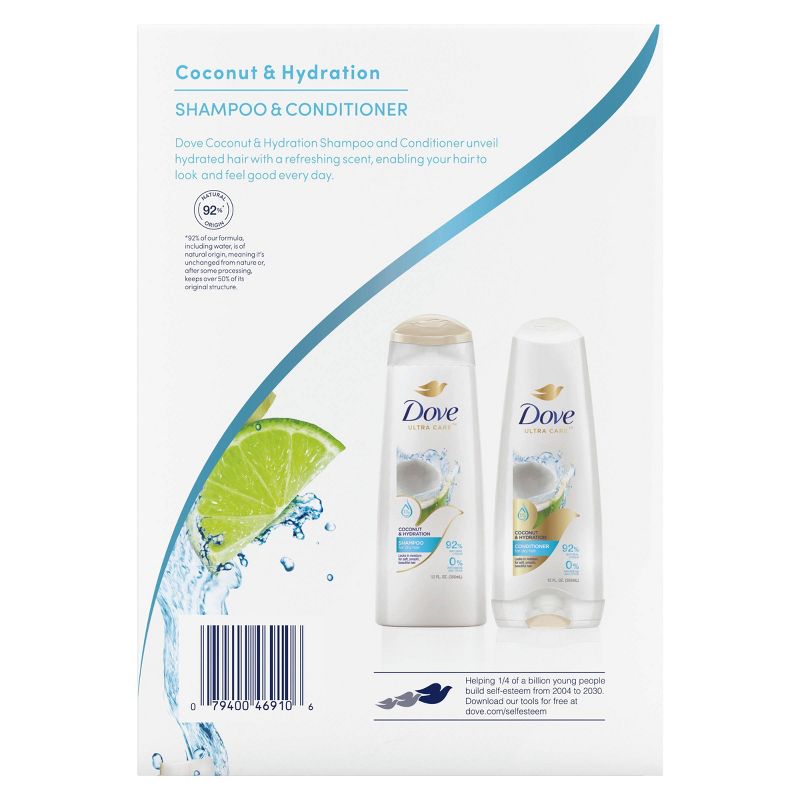 Dove Beauty Coconut &#38; Hydration Shampoo &#38; Conditioner Set - 12 fl oz/ 2ct, 4 of 11