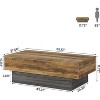 Tribesigns 55-inch Farmhouse Wood Coffee Table for Living Room, Reception Area of Office, - 3 of 4