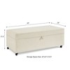 NicBex Modern 45" Linen Fabric Storage Bench with Wheels for Bedroom and Living Room - 2 of 4