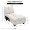 Belffin Right-Facing Storage Chaise Module - Expandable Chenille Sectional with Hidden Compartments & Quick Assembly - 2 of 4