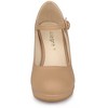 Allegra K Women's Round Toe Platform Ankle Strap Chunky Heel Pumps - 3 of 4
