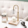 Fortune Candy Flameless Fragrant Candle Melter, Adjustment Knob, Dimmer & Timer, Wooden Base - 2 of 4