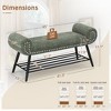 Arceso End of Bed Bench, Modern Bedroom Upholstered Shoe Benches, Ottoman with Metal Frame and Solid Shelf for Bedroom, entryway, Living Room，Foyer - 2 of 4