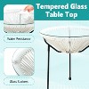 FDW 3 Piece Patio Bistro Set Acapulco Chair Set Stylish and Comfortable Patio Seating with Glass Table Outdoor Furniture Set for Patio Balcony, White - 3 of 4