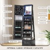 Fredees 360° Swivel Jewelry Organizer with Full-Length Mirror & Lights, Standing Armoire with Drawers, Large Jewelry & Makeup Storage - 4 of 4