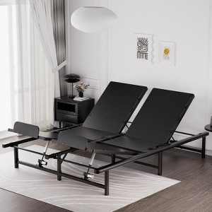 ROOMTEC Adjustable Bed Frame, 2 Motor Design with Remote Control, Independent Head and Foot Incline, Tilt Presets, Capacity 450-600 LBS - 1 of 4