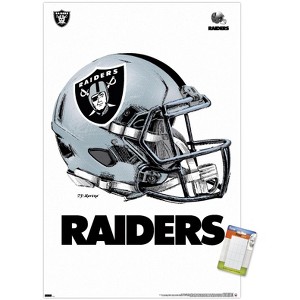 Trends International NFL Las Vegas Raiders - Drip Helmet 20 Unframed Wall Poster Prints - 1 of 4