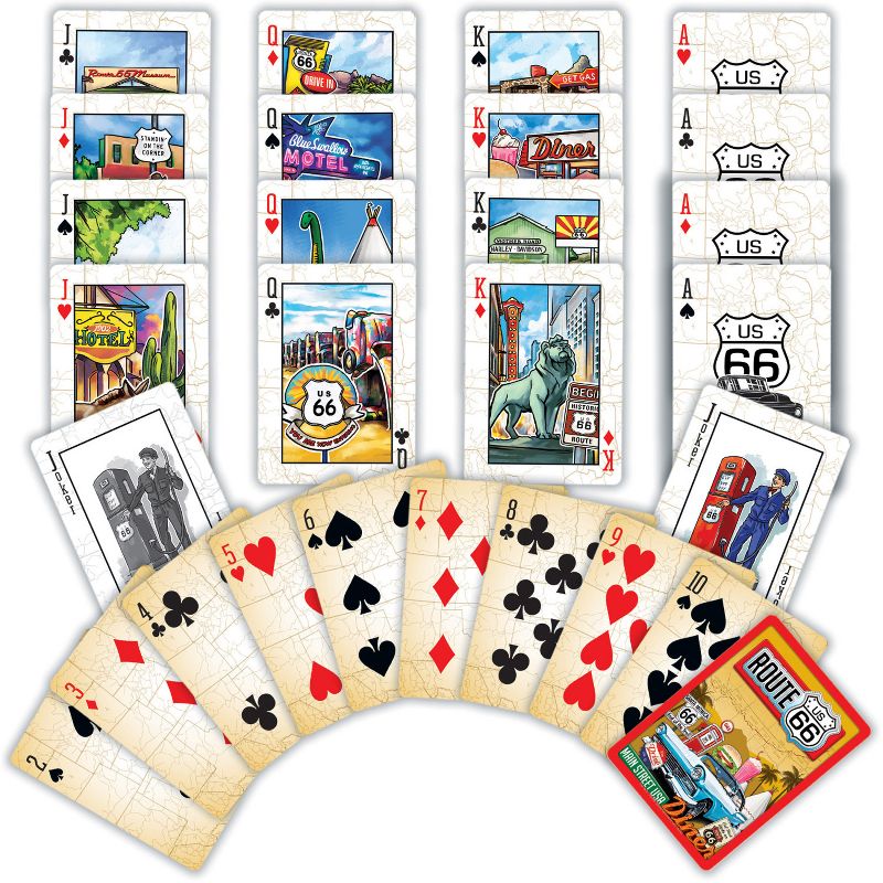 MasterPieces Officially Licensed Route 66 Playing Cards - 54 Card Deck for Adults, 3 of 6