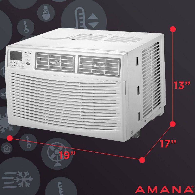 Amana 8000 BTU Digital Window Mounted Air Conditioner and Dehumidifier, 4 of 10