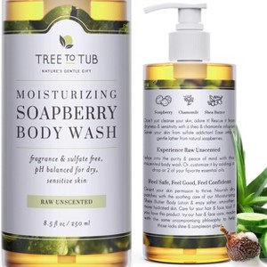 Tree To Tub Unscented Body Wash for Sensitive Skin & Dry Skin - pH Balanced Fragrance Free Body Wash, Hydrating Sulfate Free Body Soap for Women & Men - 1 of 4