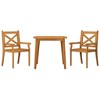 vidaXL Garden Dining Set Natural wood Solid Acacia wood with an oil finish - 3 of 4