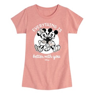 Girls' - Disney - Mickey & Friends Fitted Short Sleeve Graphic T-Shirt - 1 of 4