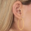 14k Yellow Gold or White Gold 40mm Large Oval Hoop Earrings - 2 of 4