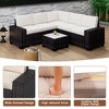 Jojoka 6 Pieces Outdoor patio Sectional Furniture PE Rattan Sofa Set, All Weather Wicker Modular Patio Conversation Couch Sets with Coffee Table - 4 of 4