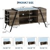 TV Stand with Slanted Metal Legs, Industrial Media Console with Adjustable Open Shelves, Wooden Entertainment Center Television Stand - 2 of 4