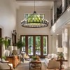BAOURE 53 Inch Large Black Wagon Wheel Chandelier, 20-Light Farmhouse Rustic Pendant Lights, Round Light Fixtures for Outdoor Porch High Ceiling - 3 of 4