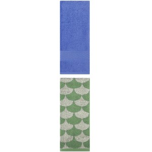 REGALWOVEN Geometric Absorbent Soft Bathroom Cotton Hand Towels 13" x 30"/13" x 29" 2 Packs - 1 of 4
