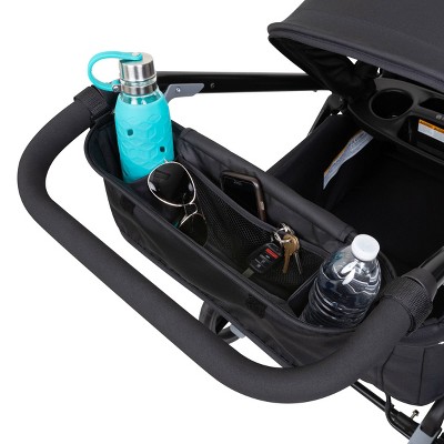 Black Double Tandem Stand-on Stroller Wagon