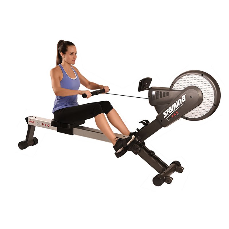 Stamina Products DT Pro Power Foldable Air and Magnetic Resistance Cardio Rowing Machine with Programmable LCD Monitor and Fitness App, 4 of 8