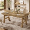Tribesigns 63"Dining Table for 4-6 People, Rectangular Large Kitchen Dinner Eating Table with Sturdy Legs for Kitchen, Dining Room, Light Brown - 4 of 4