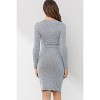Hello Miz Women's Long Sleeve Bodycon Maternity Nursing Dress - 3 of 4