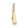 Black Bow Jewelry 14k Yellow Gold & White Rhodium Purse Slide Pendant, 11mm (7/16 inch) - 2 of 4
