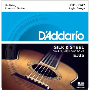 D'Addario EJ35 Silk & Steel Silver Wound 12-String .011"-.047" Guitar Strings - 1 of 4