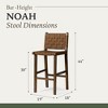Maven Lane Noah High Back Vegan Leather Bar Height Bar Stool - 4 of 4