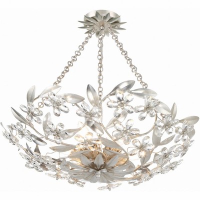 Crystorama Lighting Marselle 6 - Light Semi-Flush Mount in  Antique Silver