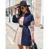Clearlove Womens Corduroy Colorblock Button Down Shirt Dress Casual Long Sleeve Oversized Tunic Blouses - 2 of 4