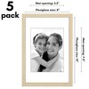 Americanflat 5 Pack of Picture Frames with Mat - Plexiglass Cover - 2 of 4