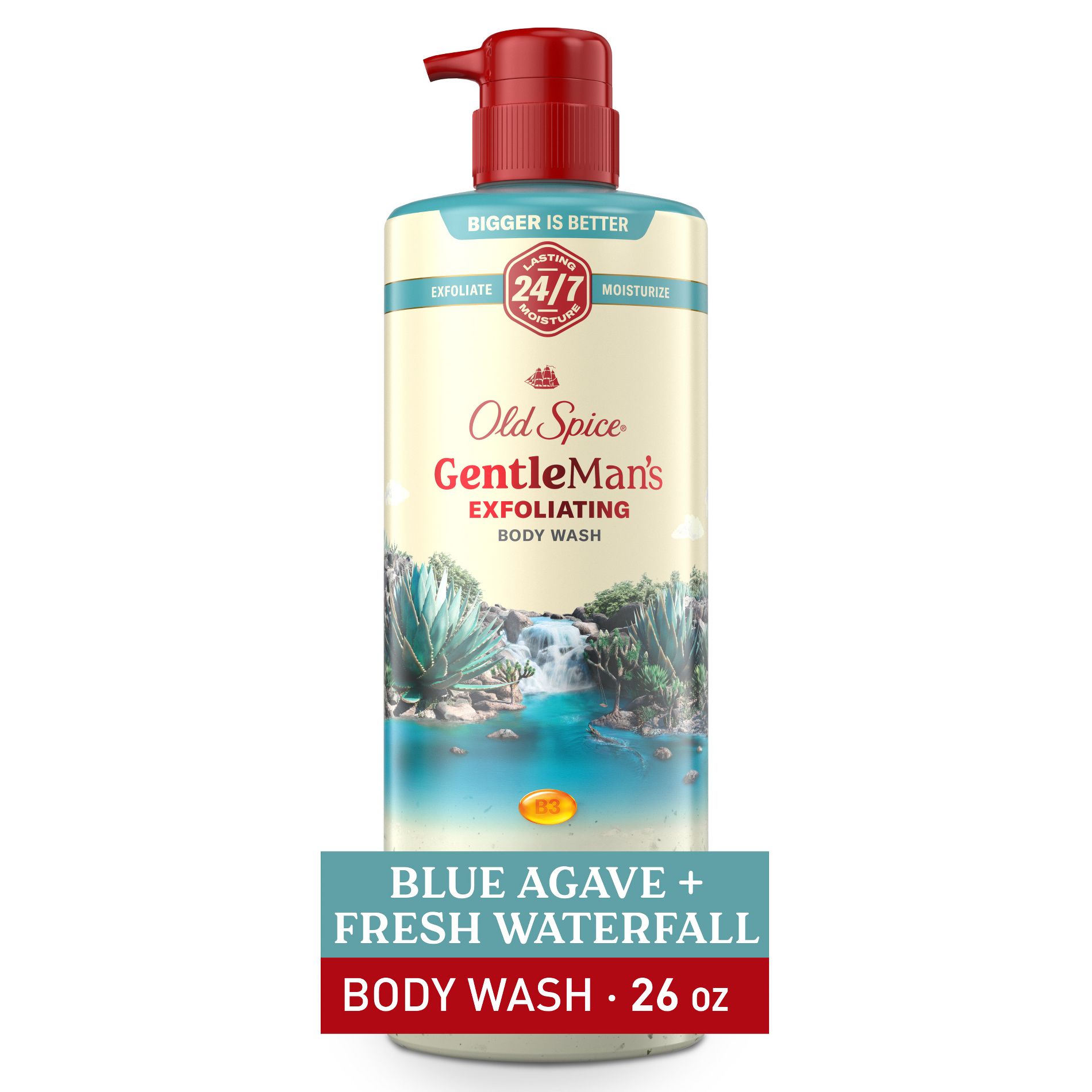 Old Spice GentleMan's Blend Body Wash - Blue Agave - 26oz: Paraben-Free, Sulfate-Free, Liquid, For Normal Skin