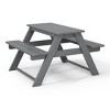 WestinTrends Malibu Outdoor Patio Kids HDPE Plastic Picnic Bench Table - 4 of 4