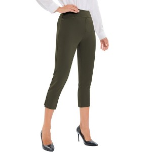 Clearlove Pants for Women Casual Summer Pull On Yoga Dress Work Jeggings Athletic Golf Crop Pants with Pockets - 1 of 4