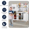 Kinder King Wooden Kids Play Kitchen, Toy Kitchen Playset for Toddler, Realistic Kitchen Sets w/Lights & Sounds, Gift for Boys Girls Age 3+, White - 3 of 4